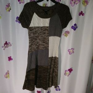 Vintage Patchwork Sweater Dress